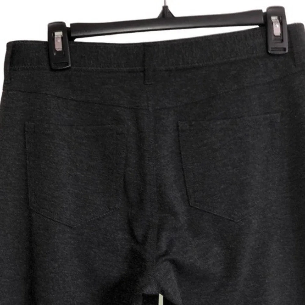 Chico's pants Size‎ 4 zipper button front closure faux pockets charcoal gray
